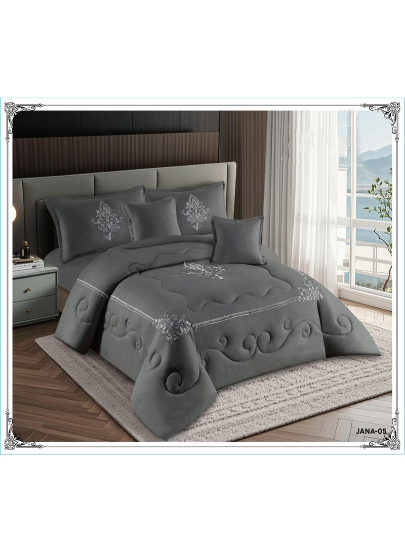 Infinity Luxury Summer Bedding Set – 4 Pieces (One and a Half Size) – Soft Quilt 210×160 cm – Fitted Sheet 200×120 cm – Pillowcase 80×50 cm + Decorative Pillowcase 50×50 cm - Image 2